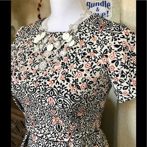 JACQUARD CREAM, SALMON & BLACK🤩💖